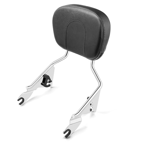 PBYMT Detachable Passenger Backrest Fit for Harley Touring, Quick Release Sissy Bar Compatible with Harley Davidson Street Glide Road Glide Road King Electra Glide Ultra Limited 2009-2024 (Chrome) - color: Chrome