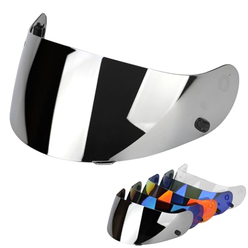 CL-17 Visor HJ-09 Face Shield CS-R3 Motorcycle Helmet Visor for FS-15 IS-16 FG-15 AC-12 Assault/Rapid/Stream, CL-16 Face Shield for CL-15 CL-16 CL-17 CL-SP CS-R1 CS-R2 CS-R3 FS-10 (Silver) - color: Silver