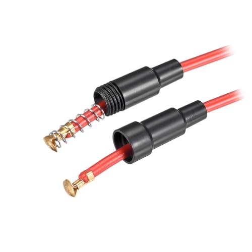 uxcell 15 Pcs 5x20mm Inline Screw Type Fuse Holder 20 Gauge AWG Red Wire with 30 Pcs 10A Fast Blow Glass Fuses - size: 20awg,5x20mm