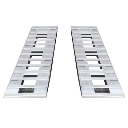 2pcs 6800lbs 6 ft x 15" Aluminum Trailer Ramps with Top Hook Attaching End & Crossbar Anti-Slip Truck Car Auto Ramp Universal Loading Ramps for Motorcycle, ATV, Bike, Lawn Mower - size: 15”W x 72”L