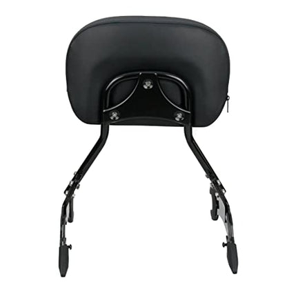 YHMOTO New Short Passenger Sissybar Detachable Backrest Rear Pad for Indian Challenger Chieftain Indian Pursuit Springfield Roadmaster Vintage 2014-2025 (Black)