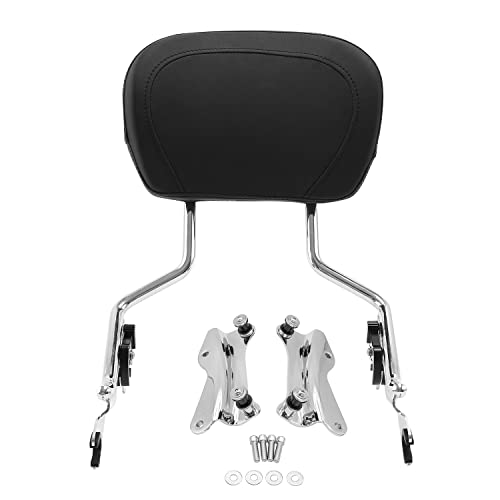TCT-MOTORPARTS Detachable Backrest Sissy Bar w/Docking Hardware Kits Fit For Harley Touring Street Road Glide 2014-2025 - color: Chrome #1(2014-2023)