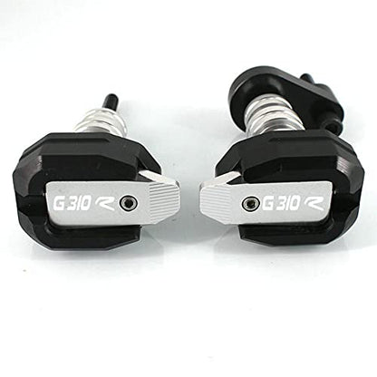 Motorcycle CNC Aluminum Engine Crash Guard Case Frame Sliders Protector Falling Protection Compatible with BMW G310R (Silver) - color: Silver