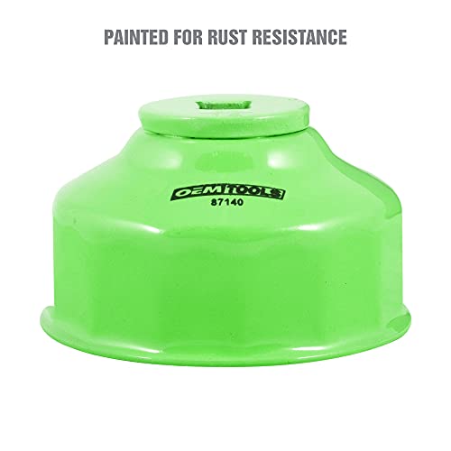 OEMTOOLS 87140 64mm 14 Flute Oil Filter Wrench, Green, 3/8 in Drive, Prevents Slippage, Wide Compatibility - style: 64 mm 14 Flute
