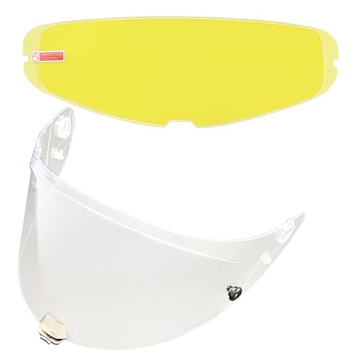 HJ-26 Helmet Visor with Anti Fog Film,UV Protection Helmet Face Shield Compatible with HJ26,HJC Rpha 70,Rpha 70 St,Rpha 11,Rpha 11 Pro,HJ-26St (Clear+Anti Fog Film) - color: Clear+anti Fog Film