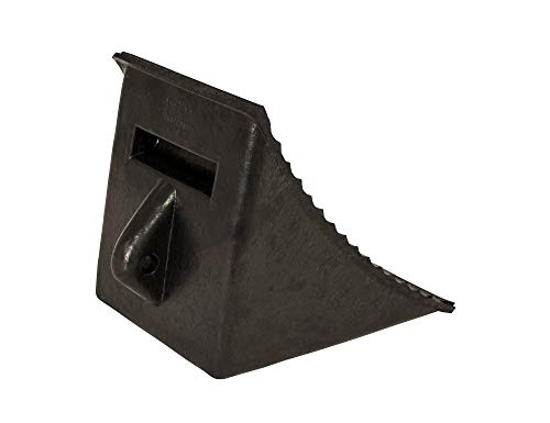 Buyers Products WC2556A Heavy Duty Rubber Wheel Chock, 7x10.25x8.13 Inch, Molded Hand Hold, Oil Resistant Tire Chocks, OSHA Compliant, Ideal for Vehicle Storage, Trailers, Shipping Docks