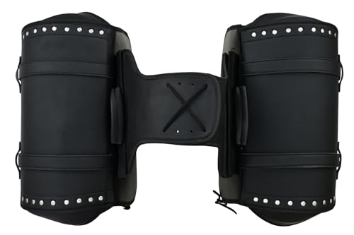 Vance Touring Elite Studded Motorcycle Saddlebags 30L PVC Water-Resistant Compatible with Sportster Dyna Softail Touring Models Vstar Shadow Wide Glide (Touring Elite, Studded)