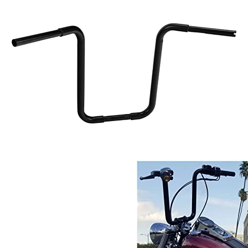 Green-L 1 1/4" Ape Hanger 18" Rise Handlebars Fit for Harley Sportster XL883 XL1200 Softail FLST FXST Custom Motorcycle 1.25" Handle Bar - size: 18" Rise, style: Style B Black