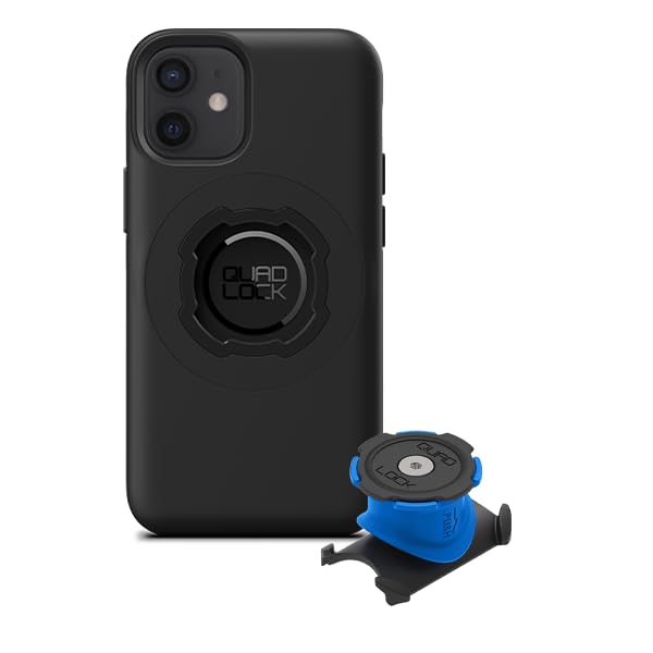 Quad Lock Stem/Handlebar Bike Phone Holder Kit with MAG Phone Case for iPhone 12 Mini - size: iPhone 12 Mini
