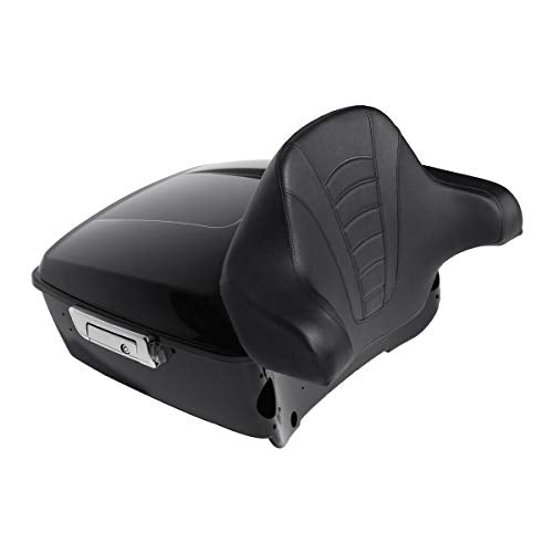 TCMT King Motorcycle Trunk Box Backrest 2 Up Mounting Rack Fit For Harley 2014-2025 Touring CVO Road King Road Glide Street Glide Electra Glide Pack Trunk - color: Style A+Chrome 2 Up Rack#2