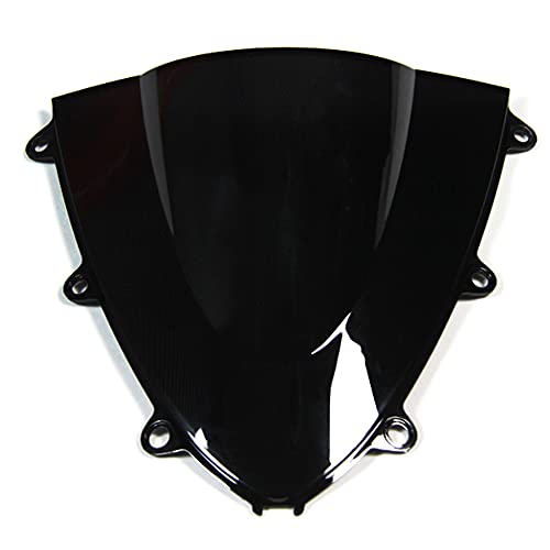 Motorcycle Double Bubble Windshield Windscreen Compatible for Honda CBR1000RR 2008 2009 2010 2011 Black - color: Black