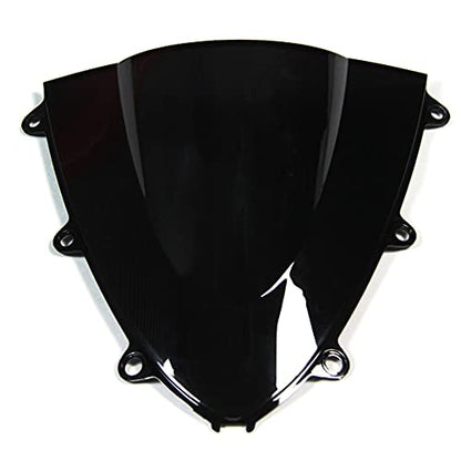 Motorcycle Double Bubble Windshield Windscreen Compatible for Honda CBR1000RR 2008 2009 2010 2011 Black - color: Black