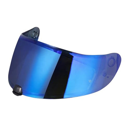 C70 Helmet Visor Replacement Face Shield Compatible with C70/ HJ20M/ FG-17/ FG-ST/IS-17 Motorcycle Helmets (Chrome Blue) - color: Chrome Blue