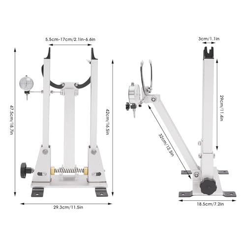 Professional Bicycle Wheel Truing Stand with Caliper Gauge & Tool Kit, Adjustable Foldable Bike Repair Stand for Rim Brake Maintenance, Home Garage Workshop Use for Cyclists
