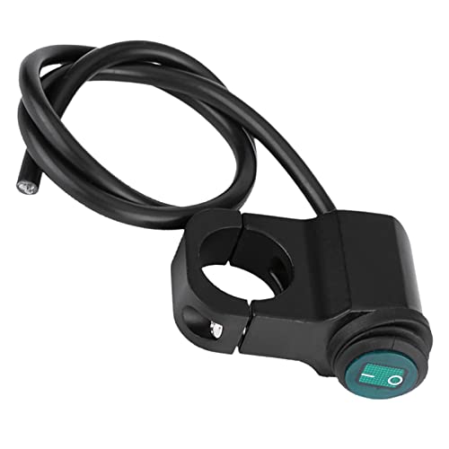 Motorcycle Handlebar Switch, 12V 16A, Universal 22mm, Waterproof ON Off Push Button for Headlight Fog Spot Light