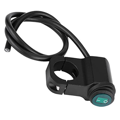 Motorcycle Handlebar Switch, 12V 16A, Universal 22mm, Waterproof ON Off Push Button for Headlight Fog Spot Light