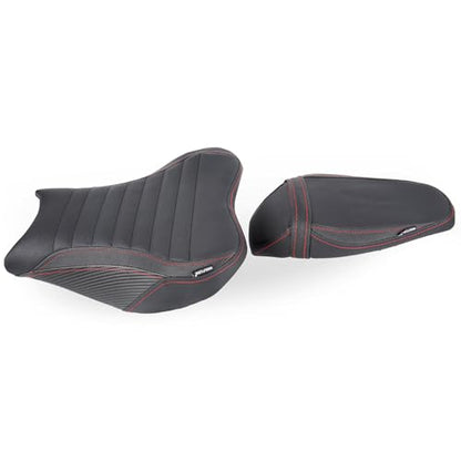 Motorcycle Driver Rider Rear Passenger Seat fit for Z900 Z 900 2017 2018 2019 2020 2021 2022 2023 2024 Pressure Relief Soft Pillion Saddle Cushion Pad, Black - color: Front & Rear - Black