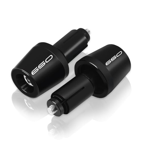 MFGZD 650 Motorcycle Bar End Plugs, CNC Aluminum Alloy Handlebar End Plugs Compatible With Ninja650 2017-2025 / For Versys 650 2015-2025 / Z650 2017-2025 / Z650RS 2022-2025 / For V-Strom650 - size: For 650 black