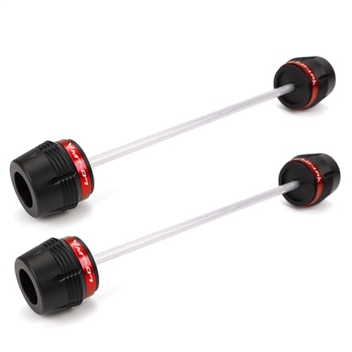 MOWOK Fit For Yamaha MT07 MT-07 FZ 07 FZ07 2014-2021 2022 2023 2024 Motorcycle Accessories Frame sliders Front Rear Wheel Axle Fork Sliders Protection Crash Protector (Red) - color: Red