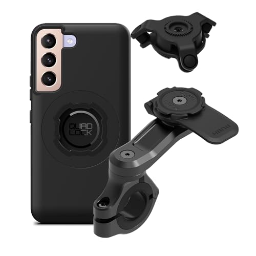 Quad Lock Motorcycle Handlebar Mount PRO Kit with Vibration Dampener and MAG Phone Case for Samsung Galaxy S22 - size: Galaxy S22