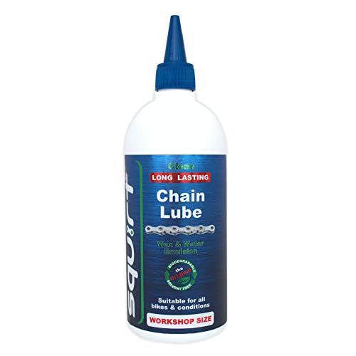 Squirt Chain Lube for Bikes 500 ml – Long-Lasting Lubricant for All Bike Chains – All-Weather Dry Bike Chain Lube to Reduce Noise – Bicycle Tools & Maintenance Aid - size: 1 Pack, 500 ml