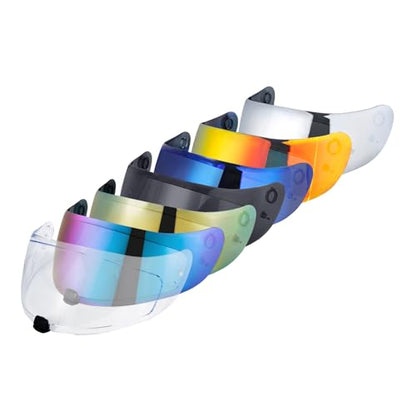 C70 Helmet Visor Replacement Face Shield Compatible with C70/ HJ20M/ FG-17/ FG-ST/IS-17 Motorcycle Helmets (Clear) - color: Clear