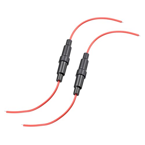uxcell Inline Screw Type Fuse Holder 20 Gauge AWG 2Pcs for 6mm x 30mm Tube Fuse - size: 6x30mm, style: 22 AWG