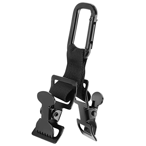 Xxerciz Golf Glove Clip and Belt Holder, Work Safety Glove Keeper With Metal Clips Carabiner for Construction Gloves, Golf Accessories for Men - color: 2 Head Clip - Black