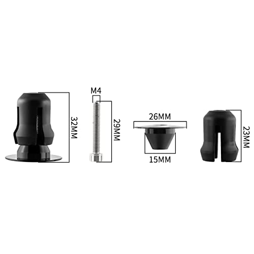 Bicycle Handlebar Bar End Plugs Caps Bike Handlebar Plugs Perfect for Most Bicycles Road Bike Mountain Bike BMX MTB Fixie - color: Black-no logo