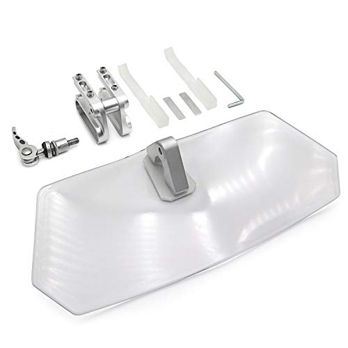 WCO- Adjustable Clip On Windshield Extension Spoiler Wind Deflector Compatible with Motorcycle