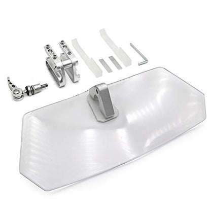 WCO- Adjustable Clip On Windshield Extension Spoiler Wind Deflector Compatible with Motorcycle