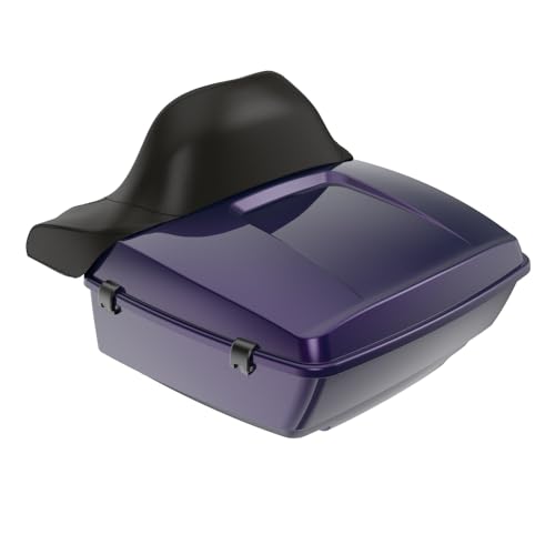 Advanblack 2024 Road Glide King Tour Trunk Pack Compatible with Harley Touring CVO Road Glide, Street Glide, 2023.5 2024 2025 Detachable Mounting Rack, Full Backrest & Trunk Liners (Mystic Shift) - color: Mystic Shift