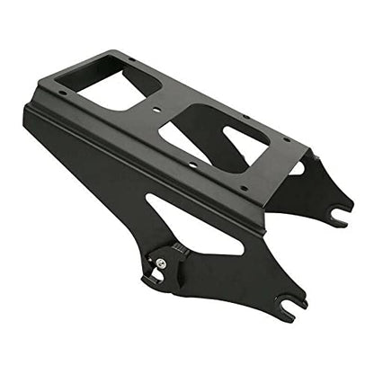 TCMT 5.5" Razor Motorcycle Trunk Box Backrest Pad Two Up Mounting Rack Fit For Harley Touring 2009-2013 Road Glide Road King Street Glide Pack - color: BLack Lacthes Trunk+Backrest+Black2 up Rack