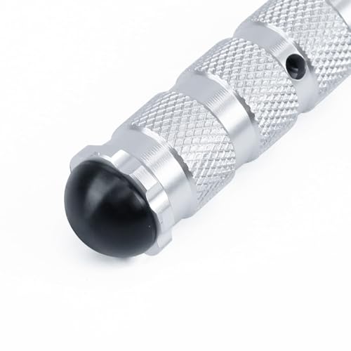 PROCNC Universal Anti-slip 8mm Motorcycle Foot Pegs with Install Bolts Foot Pegs Fit for Aprilla Honda Kawasaki Ducati Suzuki Yamaha Triumph MV etc (Sliver) - color: silver