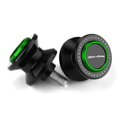 Motorcycle M8 Swingarm Spools Slider Compatible With K.awasaki ZX4RR 2023 2024 2025 2026 | Swing Arm Stand Screws Bobbins ZX-4RR ZX 4RR ZX400 Accessories (black-1) - color: black-1