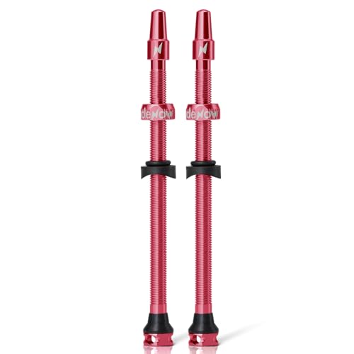RideNow Tubeless Valve Stems, 110mm Presta Tubeless Tire Valve Stems, Super Light Alloy Tubeless Valve, Multiple Color and Size Options(Pair), Pink - color: Pink, size: 110mm