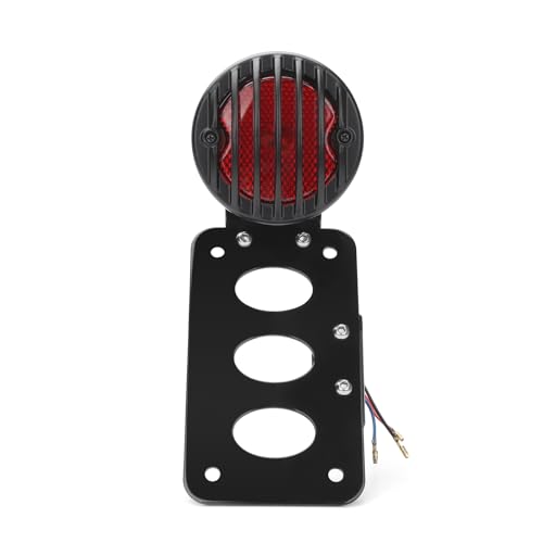 1" Motorcycle LED Tail Brake Light with Bracket, Motorcycle Brake Light Side Mount License Plate Bracket Rear Light Compatible with Harley Davidson Sporster Bobber Chopper Fit Yamaha Fit Honda
