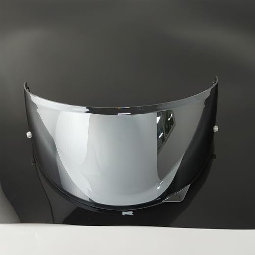 HJ-34P Helmet Visor Replacement for HJC C10.Motorcycle Helmet Shield UV Protection Compatible with HJC C10 (Silver) - color: Silver