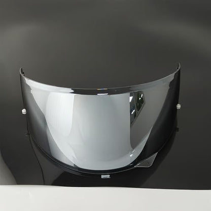HJ-34P Helmet Visor Replacement for HJC C10.Motorcycle Helmet Shield UV Protection Compatible with HJC C10 (Silver) - color: Silver