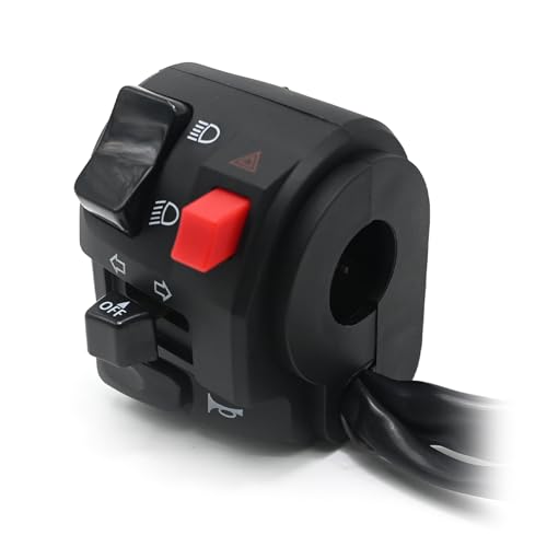 Anxingo 7/8" 22mm Left Handlebar Switch, Horn Turn Signal Warning Light Switches, for ATV Motorbike
