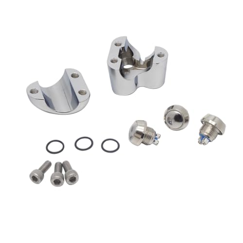 Universal 3 Buttons CNC Hand Control Momentary Switch Micro Switch, for 7/8 22mm Bars Handlebar Bobber Cafe Racer Chopper (Chrome) - color: Chrome, size: 7/8 Inch