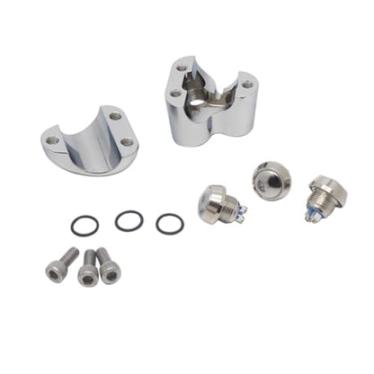 Universal 3 Buttons CNC Hand Control Momentary Switch Micro Switch, for 7/8 22mm Bars Handlebar Bobber Cafe Racer Chopper (Chrome) - color: Chrome, size: 7/8 Inch