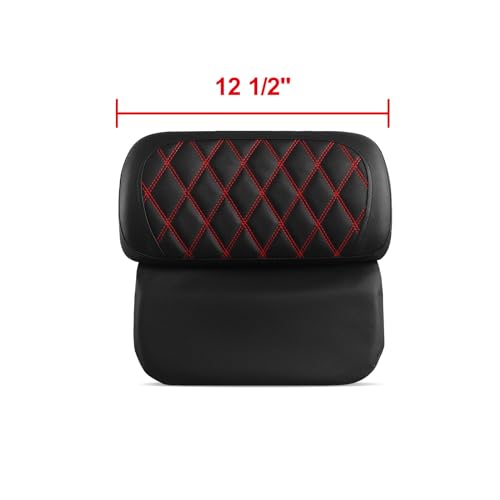 Chopped Razor Tour Trunk Backrest Pad Compatible with Harley 2014-2025 Street Road Glide FLHR FLHTCU FLHX Trunk Rack Backrest Pad(Red) - color: Red