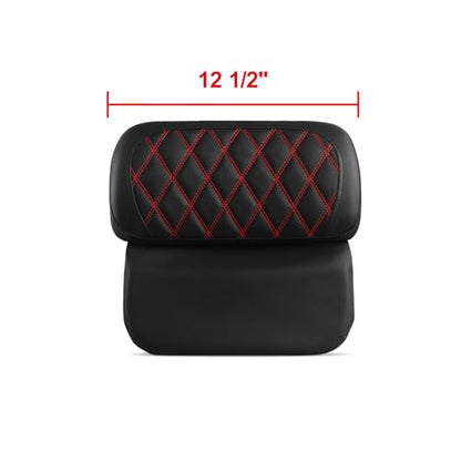 Chopped Razor Tour Trunk Backrest Pad Compatible with Harley 2014-2025 Street Road Glide FLHR FLHTCU FLHX Trunk Rack Backrest Pad(Red) - color: Red