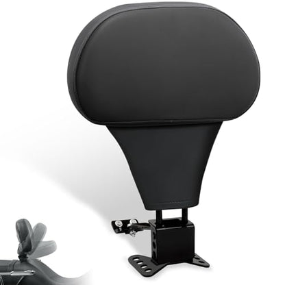 FOVPLUE Adjustable Rider Backrest, Detachable Plug-in Driver Backrest Pad w/Mounting Kit for Harley Touring 2009-later,CVO Road Glide Street Glide Tri Glide FLHTK/L Electra Glide Road King,BLACK - color: Black Smooth style