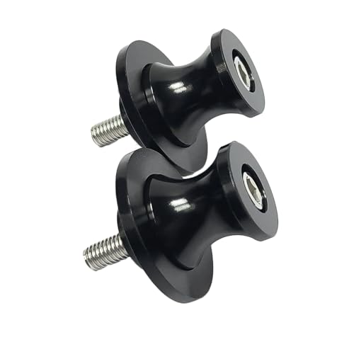 2pcs M10 X1.5 Motorcycle Swing Arm Spools Sliders CNC 10mm Swingarm Stand Screw Replacement for Kawasaki Ninja 300 250 VULCAN S 650 900 Z750 ER-6F ER-6N Versys 1000 650 ZX-10R ZX-12R（Black) - color: Black