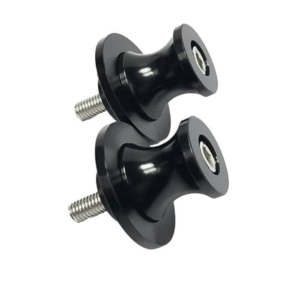 2pcs M10 X1.5 Motorcycle Swing Arm Spools Sliders CNC 10mm Swingarm Stand Screw Replacement for Kawasaki Ninja 300 250 VULCAN S 650 900 Z750 ER-6F ER-6N Versys 1000 650 ZX-10R ZX-12R（Black) - color: Black