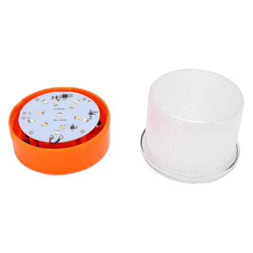 Walfront V16 Traffic Emergency Light LED Strobe Beacon with Magnetized Roof Mount and Hook for Car Motorcycle Roadside Emergencies IP67 Rainproof (Yellow White) - color: Yellow White
