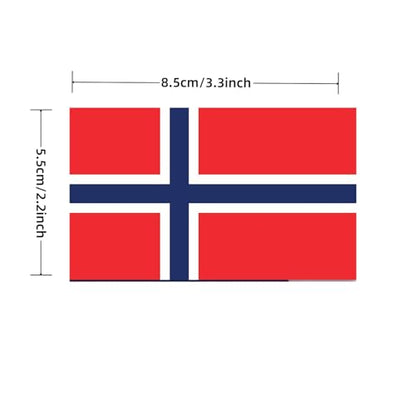 4 PCS Flag Stickers - Norway Flag Stickers Decals for Cup Computer Laptop Car Bumper Window Helmet Musical Instrument with Smooth Surface - size: Norway