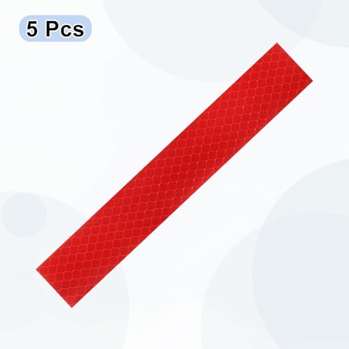 HARFINGTON Reflective Stickers High Visibility Diamond-Grade Reflective Adhesive Tape Waterproof for Bike Car Motorcycle Trailer - color: Red